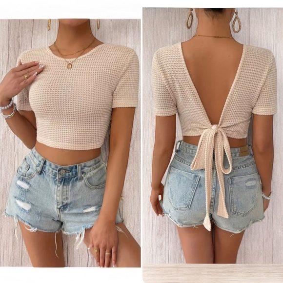 Open Back Crop Top | SIZE L - Picture 1 of 4